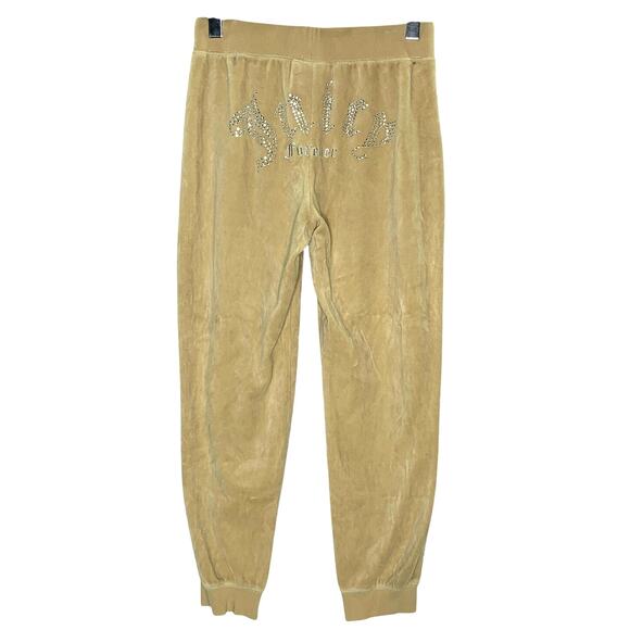 Juicy Couture x Forever 21 Velour Rhinestone Pants Joggers L Champagne - Picture 2 of 9